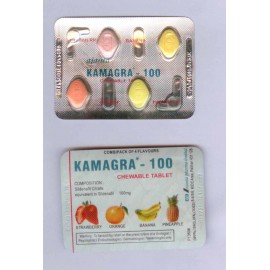 Kamagra 4顆裝 印度水果味軟咀嚼片威爾鋼 可直接咬碎吞服 Viagra (Sildenafil 100mg) 